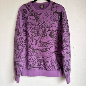 90’s Vintage Batman DC Comics Joker Purple Graphic Sweatshirt Adult Size Small